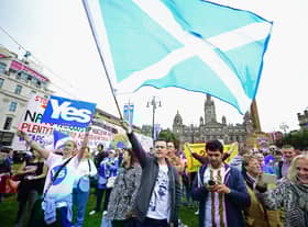 The SNP is now flying a different flag to those raised by independence supporters in 2014 (Picture: Jeff J Mitchell/Getty Images)