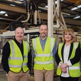 Kirkwood Timber Frame MD, Malcolm Thomson (centre) with Steven Robbie and Barbara Massie