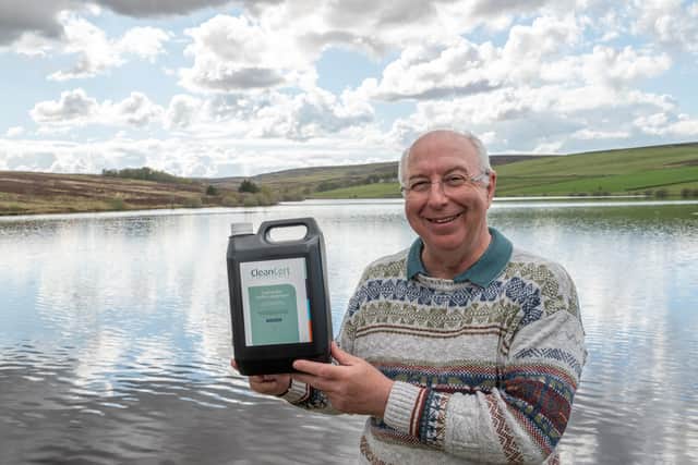 Nick Meakin, CEO of Aqualution Systems, pictured with the new product at The Watch Reservoir, Duns. Picture: Phil Wilkinson