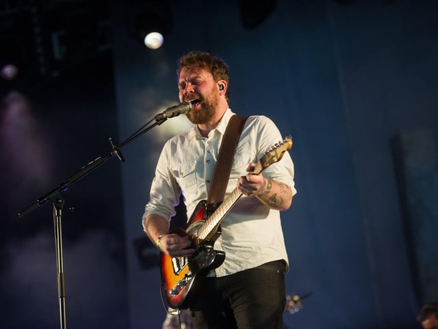 Frightened Rabbit on stage at T in the Park 2016.