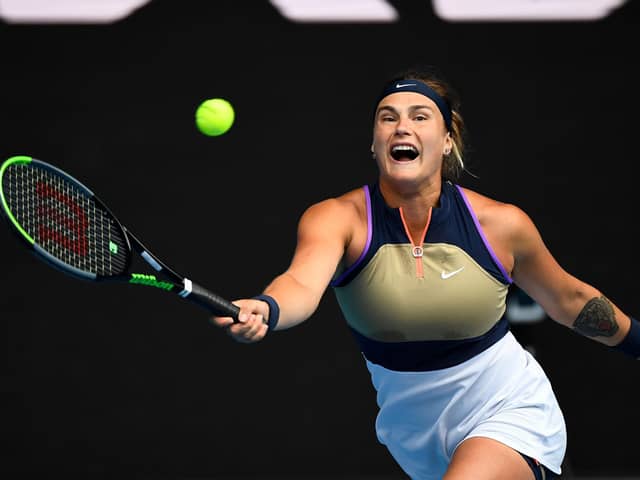 Big-hitting Aryna Sabalenka, the seventh seed from Belarus, faces Serena Williams for the first time in her bid to reach the Australian Open quarter-final. Picture: William West/Getty