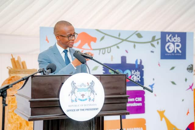 Botswana's VP, Nbada Nkosinathi Gaolathe at the opening of the new operating room. Kids OR opened its 101st operating room just two days later in Ethiopia.
