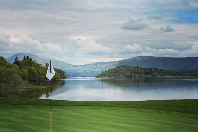 The 17th green at Loch Lomond Golf Club