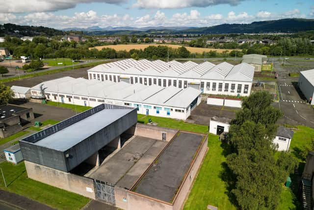 A former Ministry of Defence site at Forthside in Stirling has become Scotland's latest film and TV production hub. Picture: Christopher Jackson Drone Videography & Photography