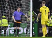 Douglas Ross was the target of a banner by Celtic fans.  (Photo by Rob Casey / SNS Group)