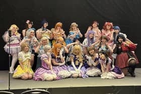 Attendees of the 2024 Cosplay Con Scotland, at the DoubleTree by Hilton hotel in Glasgow, pose for a photograph