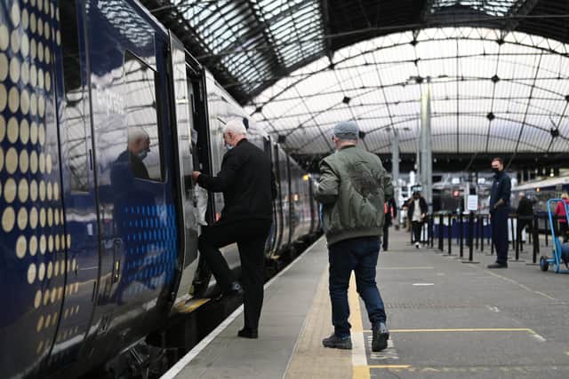 The last trains on ScotRail's flagship route between Glasgow Queen Street and Edinburgh Waverley will leave at 10.15pm from Monday - 90 minutes earlier than normal. Picture: John Devlin