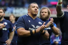 Javan Sebastian won his sixth cap off the bench in Scotland's 33-6 win over Georgia at Scottish Gas Murrayfield.  (Photo by Ross MacDonald / SNS Group)