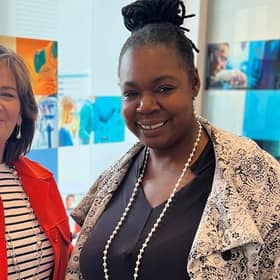 From left: departing CEO Colette Cohen with her successor Myrtle Dawes. Picture: contributed.
