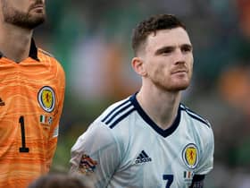 Scotland captain Andy Robertson is set to miss next week's Nations League matches against Ukraine and Ireland. (Photo by Craig Williamson / SNS Group)