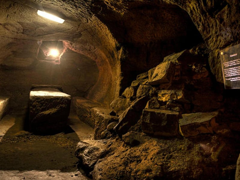 This archaeological mystery has confused investigators for over 300 years - an underground cove carved out of sandstone and left untouched for centuries, but no one knows who built it or why. Local blacksmith George Patterson claimed he built the rooms inside between 1719 and 1724 to serve as a family home, yet in 1897 when an investigator from the National Museum of Antiquities of Scotland assessed the cove he stated that this was impossible. Imagery in the cove tells another story, there are mason’s marks inside which suggest it was a masonic meeting place, and even faint tracings of a cat sitting perched, leading some to think the site belonged to a coven. Others theorise it was used as a chapel for people being persecuted for their religion as somewhere they could meet privately - to this day there is no conclusive answer.