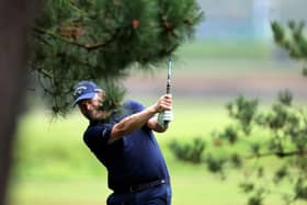 David Drysdale plays his second shot on the ninth hole during the opening round of BMW PGA Championship at Wentworth. Picture: Warren Little/Getty Images.