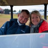 Doddie Weir with Jill Douglas at the MNDF Scotland Golf Day. The annual event raised more than £20,000 for motor neuron disease (MND).