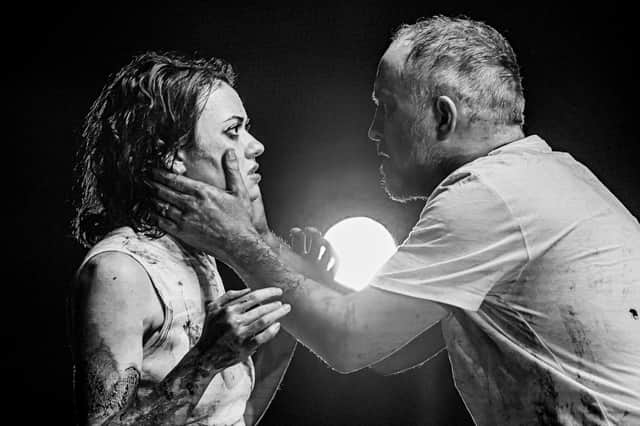 Charlene Boyd as Lady Macbeth and Keith Fleming as Macbeth in The Macbeths PIC: Alan Peebles