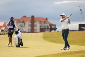 Richie Ramsay plays his second shot on the third hole during day one of the Genesis Scottish Open at The Renaissance Club. Picture: Andrew Redington/Getty Images.