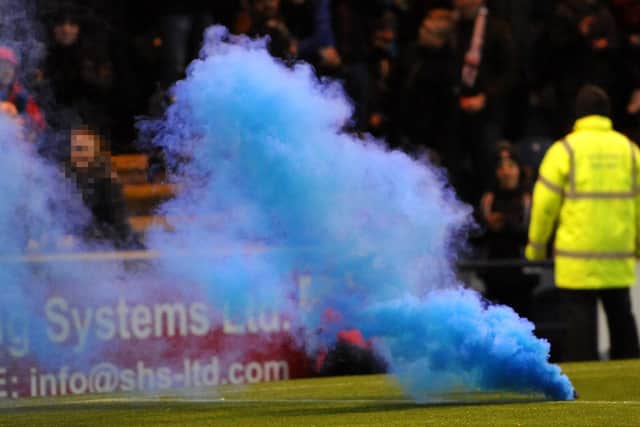 Pyrotechnics have become an issue at Raith Rovers games - and also outside the ground. (Pic: Fife Photo Agency)