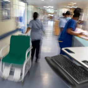 Staff on a NHS hospital ward. PIC: Jeff Moore/PA Wire