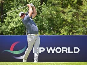 Ryan Fox tees off on the eighth hole in the first round of the Nedbank Golf Challenge at Gary Player CC in Sun City, South Africa. Picture: Stuart Franklin/Getty Images.