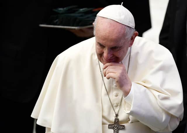 COP26: Pope urges leaders to provide ‘concrete hope’ for future generations . (Photo by Filippo Monteforte/AFP)