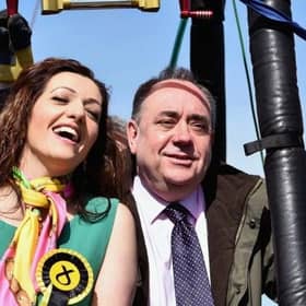Tasmina Ahmed-Sheikh and Alex Salmond.