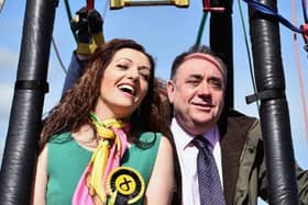 Tasmina Ahmed-Sheikh and Alex Salmond.