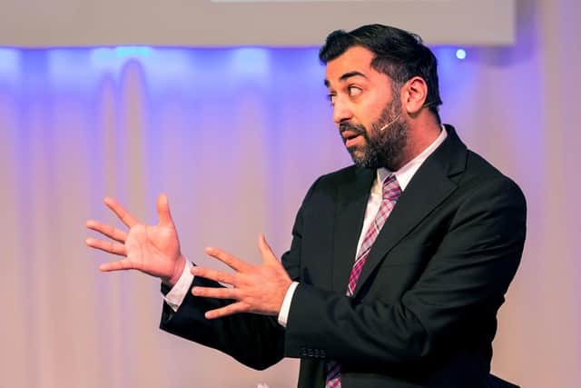 SNP leadership candidate Humza Yousaf taking part in the SNP leadership debate in Inverness on Friday
