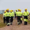 The visit included a tour of the potential site for Peterhead Carbon Capture Power Station. Picture: Newsline Media