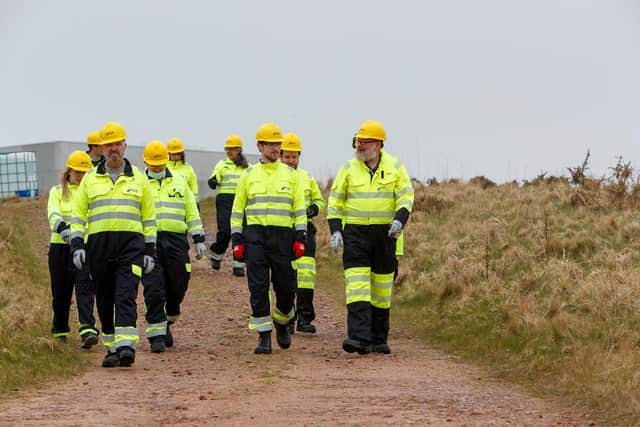 The visit included a tour of the potential site for Peterhead Carbon Capture Power Station. Picture: Newsline Media