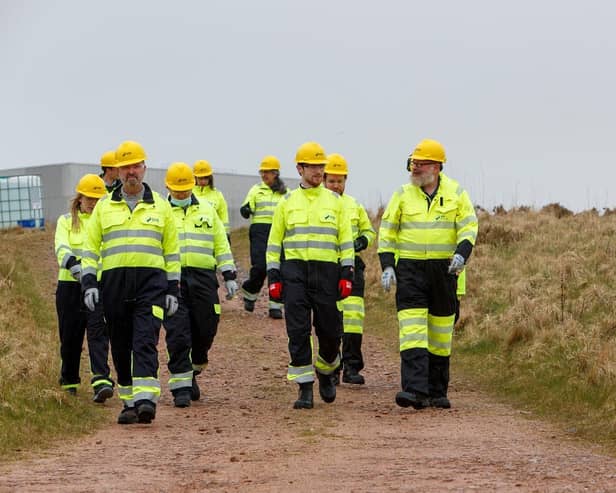 The visit included a tour of the potential site for Peterhead Carbon Capture Power Station. Picture: Newsline Media