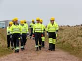 The visit included a tour of the potential site for Peterhead Carbon Capture Power Station. Picture: Newsline Media