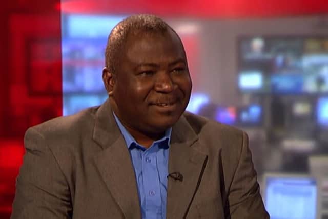 Guy Goma, captured during the BBC interview