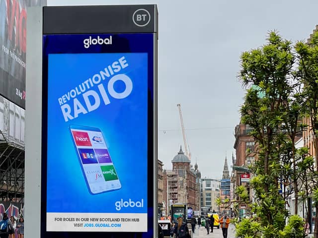 Global combines a commercial radio business with an outdoor media operation, employing more than 1,200 people at 21 broadcast centres, offices and warehouses across the UK.