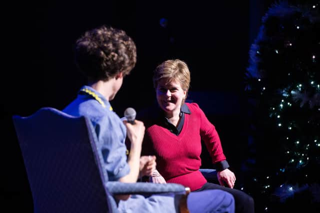 Michael Pedersen and Nicola Sturgeon, Queen's Hall, Edinburgh PIC: Kat Gollock