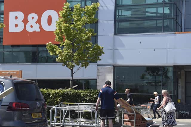 Shoppers returned to B&Q stores in Scotland during the summer following the initial lockdown as stores were classified as essential. Picture: Lisa Ferguson