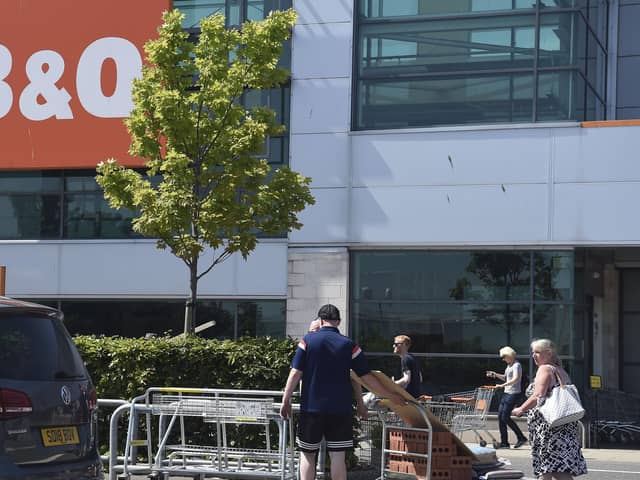 Shoppers returned to B&Q stores in Scotland during the summer following the initial lockdown as stores were classified as essential. Picture: Lisa Ferguson