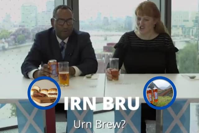 US Embassy officials took the time to sample Scottish cuisine including Irn Bru, Lorne Sausage and Cullen Skink.