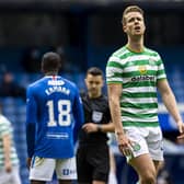 Celtic's Kris Ajer during a Scottish Premiership match between Rangers and Celtic at Ibrox Park, on May 02, 2021, in Glasgow, Scotland. (Photo by Alan Harvey / SNS Group)