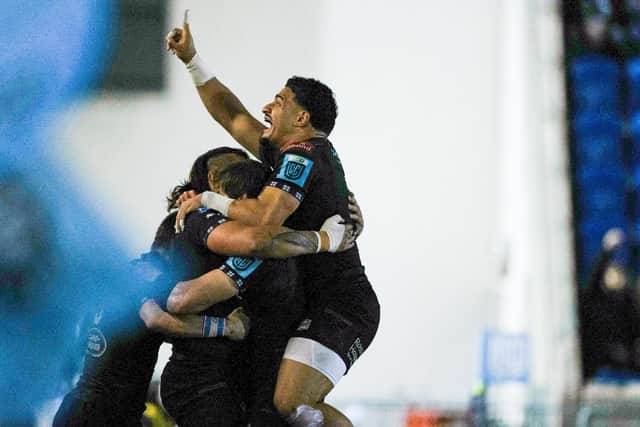 Sione Tuipulotu captained Glasgow Warriors for the first time and was able to celebrate a victory. (Photo by Craig Williamson / SNS Group)