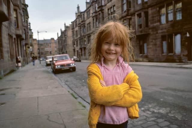 Wee Janie, often called a "Glasgow Wean". Photographed in Maryhill in the mid-seventies.
