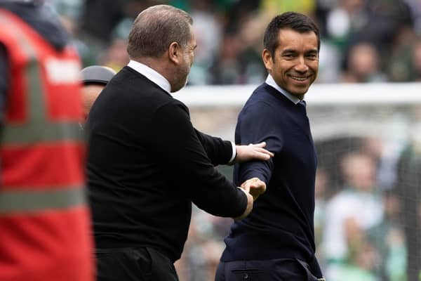 Celtic manager Ange Postecoglou has acknowledged Michael Beale's Rangers impact but believes Giovanni van Bronckhorst's endeavours deserve appreciation. (Photo by Craig Williamson / SNS Group)