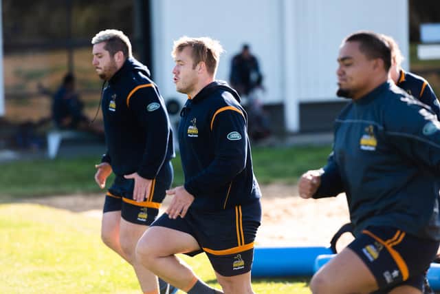 Australian prop Harry Lloyd, centre, will join Edinburgh from Brumbies on a short-term deal.