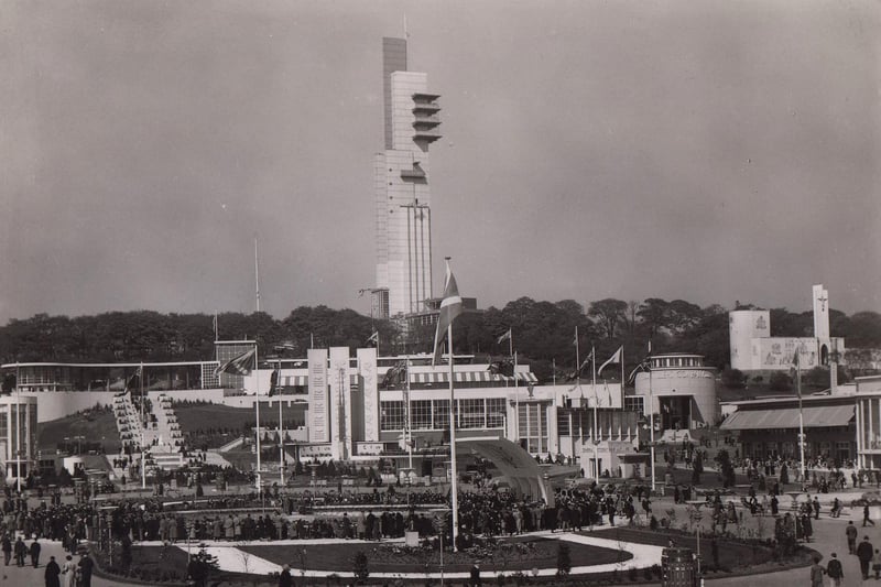The art deco Tower of Empire, also named Tait Tower after its architect, Thomas S. Tait, was Scotland's tallest building when it was built for the 1938 Empire Exhibition held at Bellahouston Park. The tower had three observation decks and could be seen from more than 100 miles away. A temporary structure, it was demolished within a year.