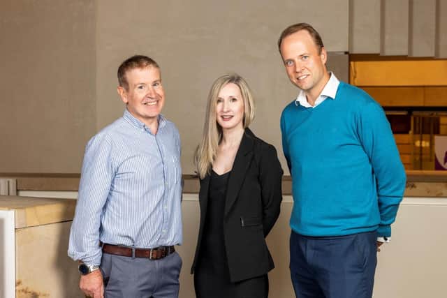 Gordon Sharp, Lindsay Fraser and David Rigterink of Edinburgh-based Cytomos.