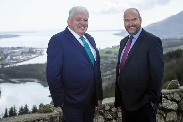 Feargal McCormack, managing director at FPM (left), and Graeme Allan, chief executive at AAB. Picture: Darryl Mooney Photography