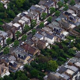 Aerial view of terraced housing. Victoria Jones/PA Wire
