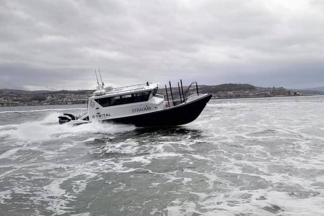 The 11-metre rigid hull inflatable boat can carry eight people and is adapted for the challenging sea conditions around Orkney.