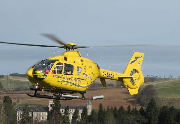 Targeted: Scottish Ambulance Service helicopter