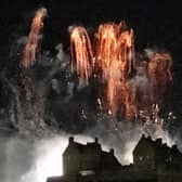 Edinburgh Castle Fireworks at Hogmanay