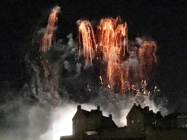 Edinburgh Castle Fireworks at Hogmanay