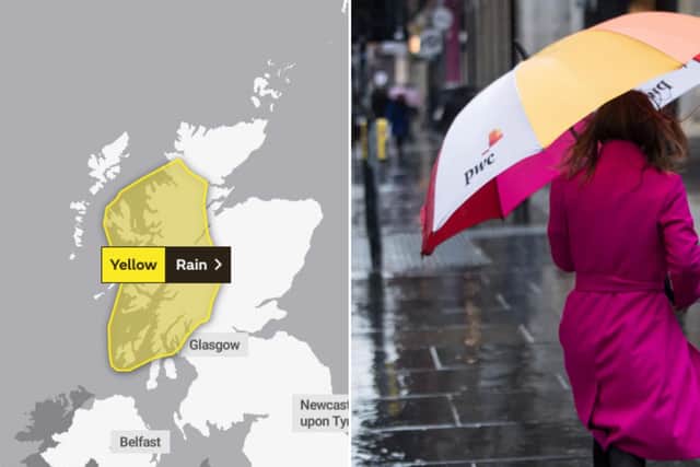 Downpours are expected over the weekend across the north west of Scotland.